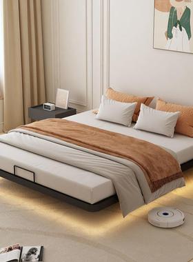 悬浮床现代简约主卧大床家用小户型无床头床出租房单双人网红床架