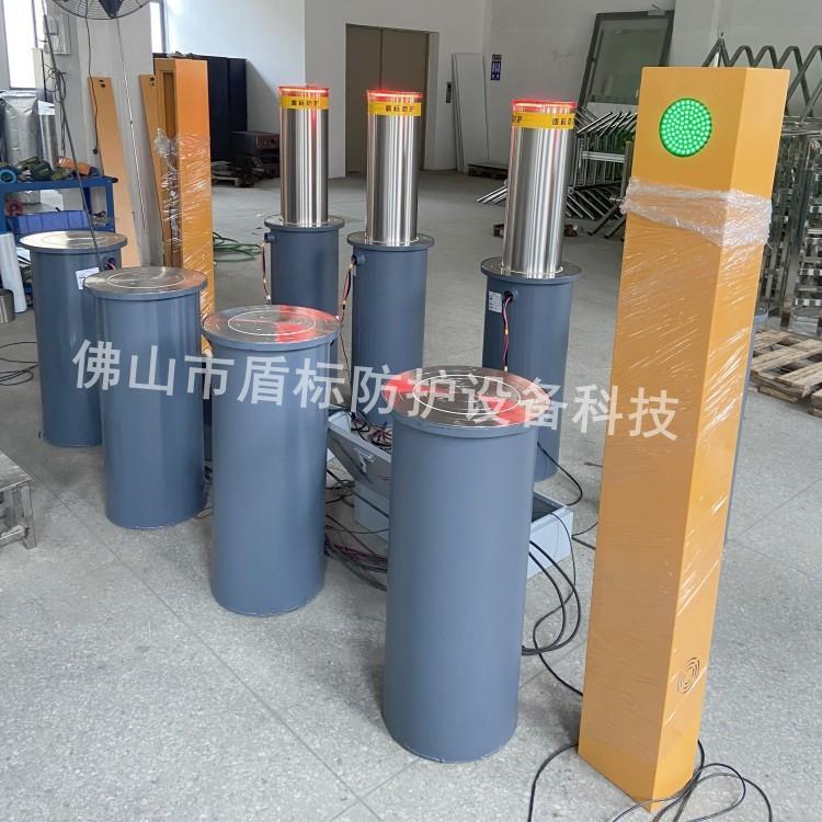 盾标防护生产全自动防撞柱景区大门口阻隔止车路障成品升降柱
