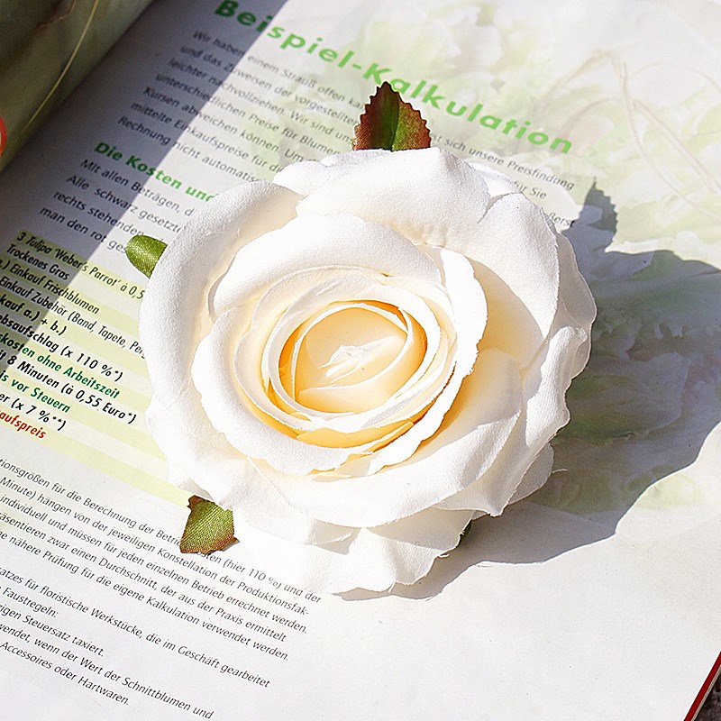 毛布意大利玫瑰花朵花头仿真花假花婚庆花服饰玫瑰花头绢花人造花