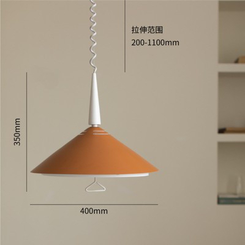 现代简约可升降餐厅吧台吊灯轻奢复古氛围圆桌书房可调节饭厅灯具