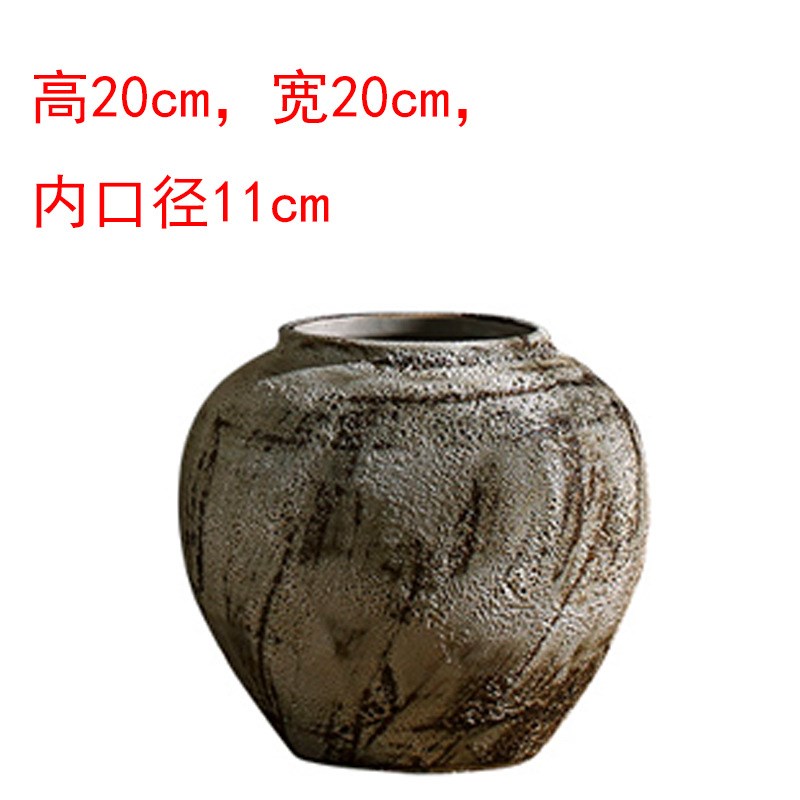 现代简约白色陶瓷小花瓶干插花客厅电视柜家居摆件 多肉陶罐粗陶