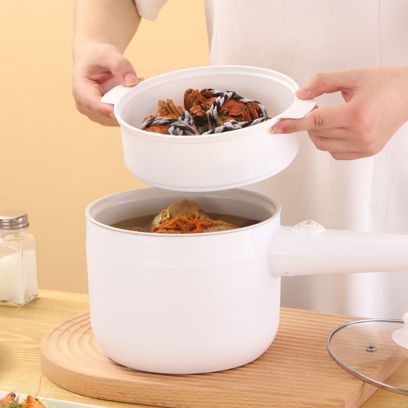 电煮锅陶瓷不粘锅家用电锅宿舍多功能电热锅炒菜一体锅电火锅