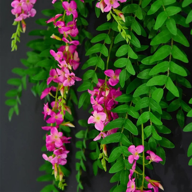 仿真紫藤花 槐花假花装饰花塑料花串 藤蔓植物 壁挂吊顶藤条吊花