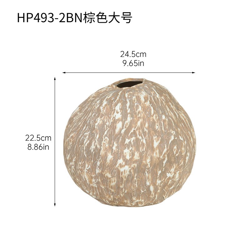 现代复古风陶瓷花瓶摆件干花插花客厅玄关餐桌电视柜家居软装饰品