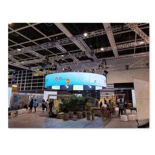 LED圆柱屏室内P2.5P3P4全彩led显示屏弧形屏软模组异形柔性屏