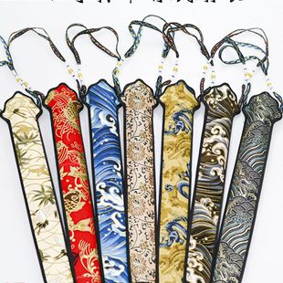 9寸95寸折扇扇袋扇箍礼品袋子文玩扇包装袋宋锦布棉布内衬有拎带