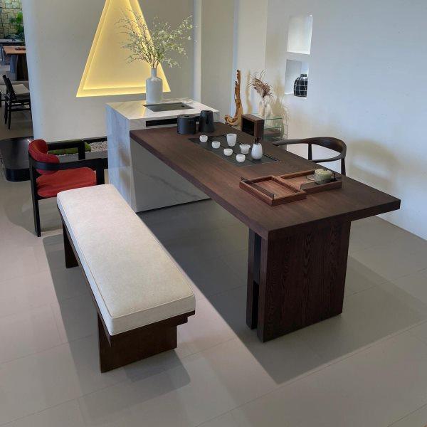 新中式禅意实木茶桌椅组合岛台一体黑胡桃木茶台轻奢大平层泡茶桌,住宅家具,家用茶台/茶桌,淘宝优惠券,粉丝福利购,淘宝优惠卷