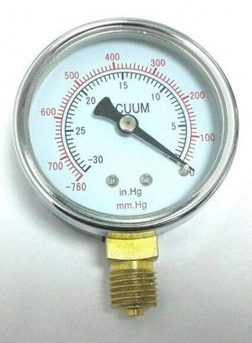 -30inhg-0 -760mmhg-0 z-60 Φ60mm m14*1.5 径向 负压计 真空表