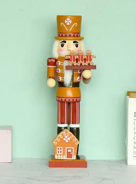 圣诞节厨师姜黄色姜饼屋厨师胡桃夹子圣诞节装饰欧式创意家居摆件