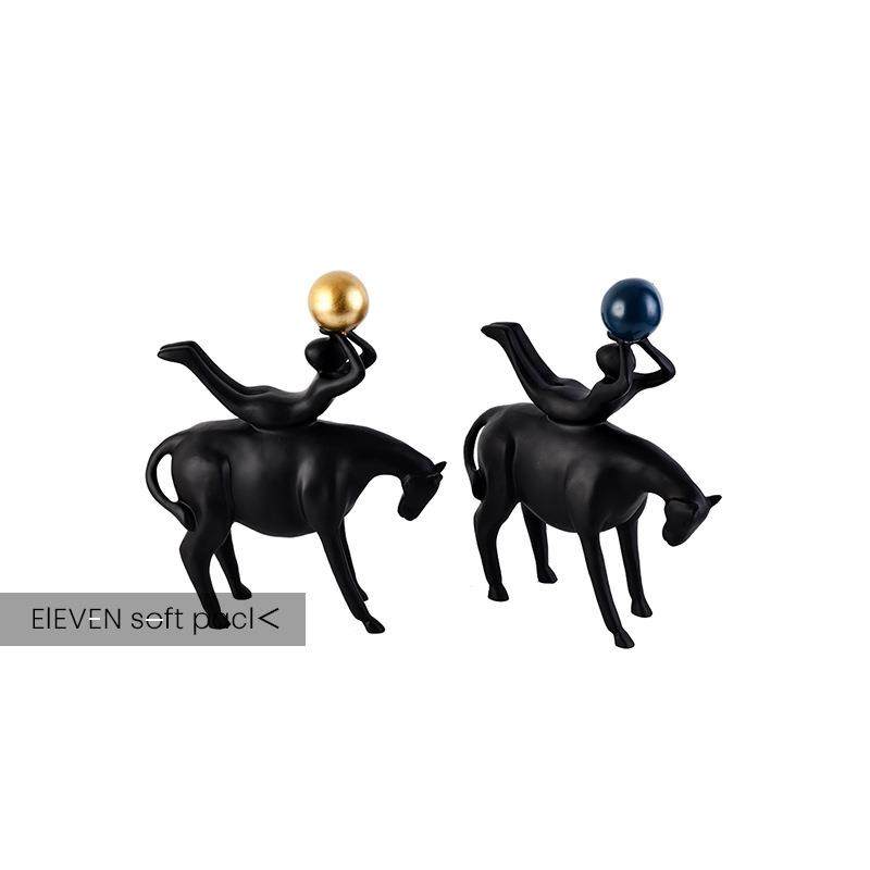 创意动物卡通趣味抽象牧马人物雕塑样板房间桌面家居软装饰品摆设,纺织面料/辅料/配套,纺织机械配件,淘宝优惠券,粉丝福利购,淘宝优惠卷