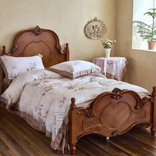 美式 复古主卧婚床男孩女孩儿童公主床1.51.2 实木中古单双人床法式