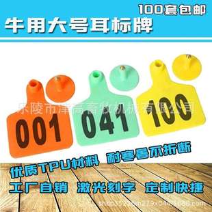 大号精品牛耳标牌 带字牛耳标 无字牛耳标 牛标识牌 牛用耳标牌