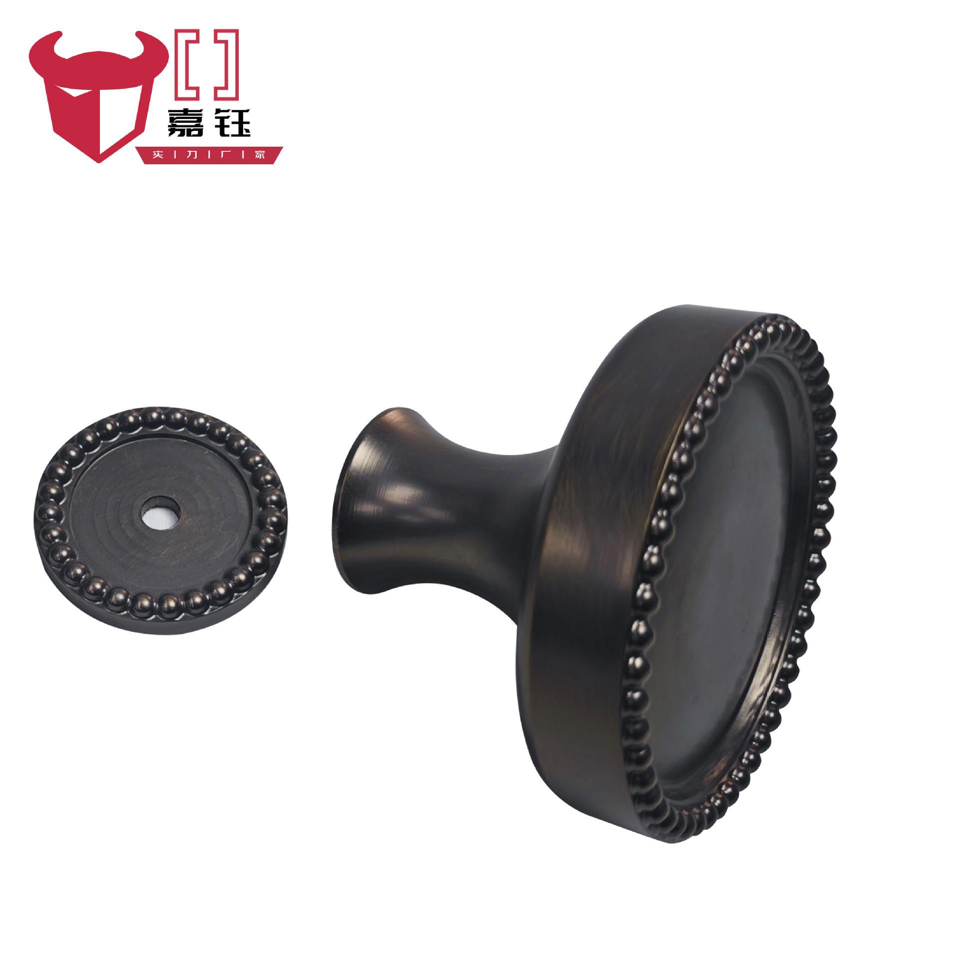 欧式大门拉手圆形把手实心加厚铝合金包房木门拉手黑色玻璃门拉手