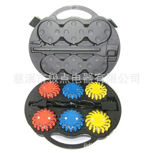 红色蓝色黄色充电式LED多功能交通路障安全警示灯信号灯手提箱