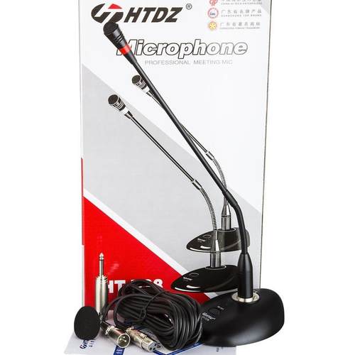 海天HT-D38专业电容式鹅颈视频会议演讲麦克风话筒台式有线座麦