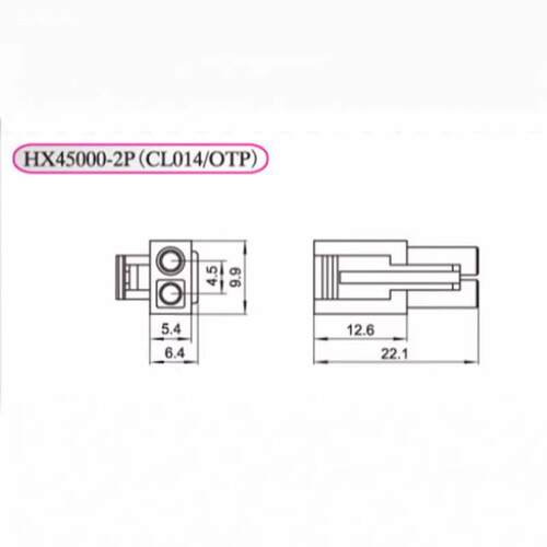 红星接插件HX45000-1P2P3PCL014OTP连接器间距4.5mm