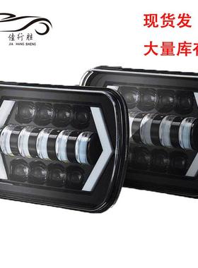 现货7寸牧马人led灯远近光白色日行灯箭头黄色转向灯汽车led大灯