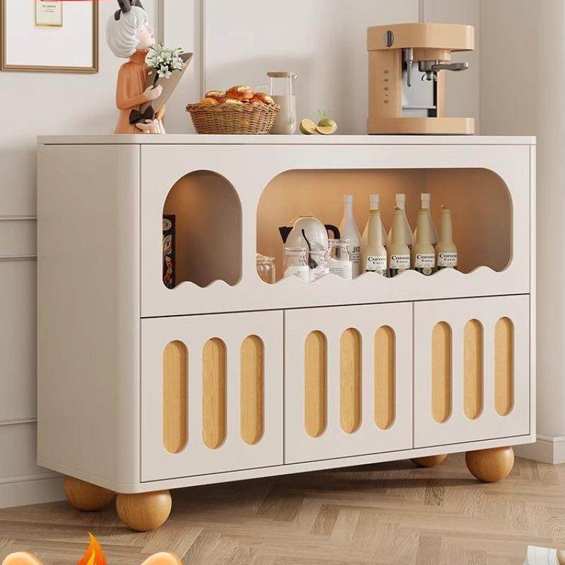 现代简约奶油风餐边柜原木酒柜客厅家用靠墙轻奢玄关柜储物置物架,机械设备,其他机械设备,淘宝优惠券,粉丝福利购,淘宝优惠卷