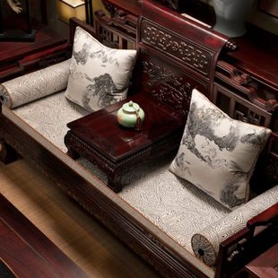 新中式罗汉床垫子高端红木沙发垫坐垫通用实木家具飘窗垫支持定制