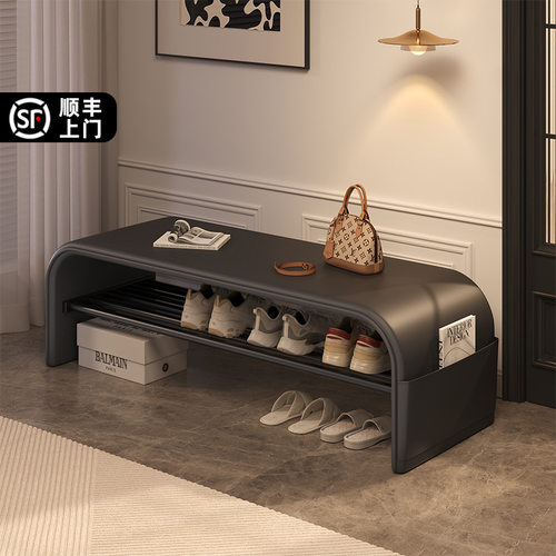 入户门口 换鞋凳 可坐鞋柜一体家用实木轻奢高级卧室玄关穿鞋凳子