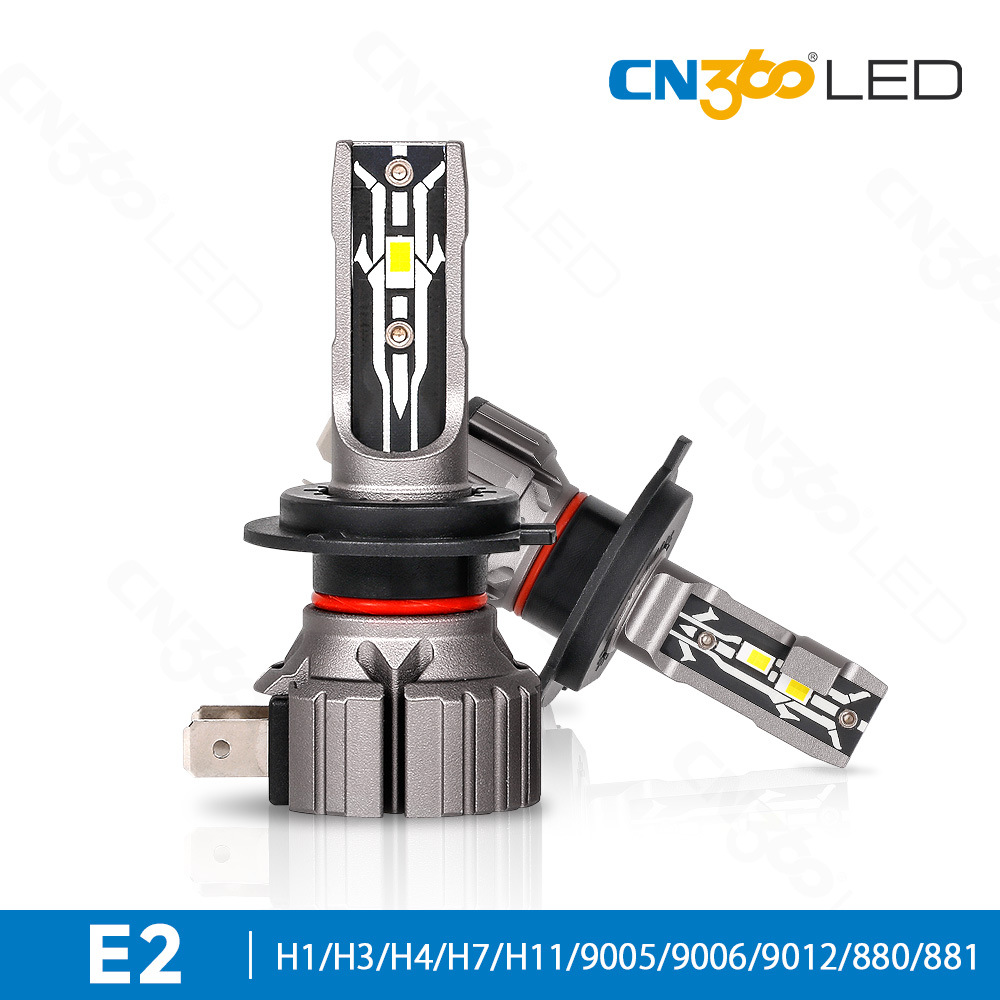cn360 E2款50W汽车led大灯直插式近远光一体灯H4H7H11高亮前照灯