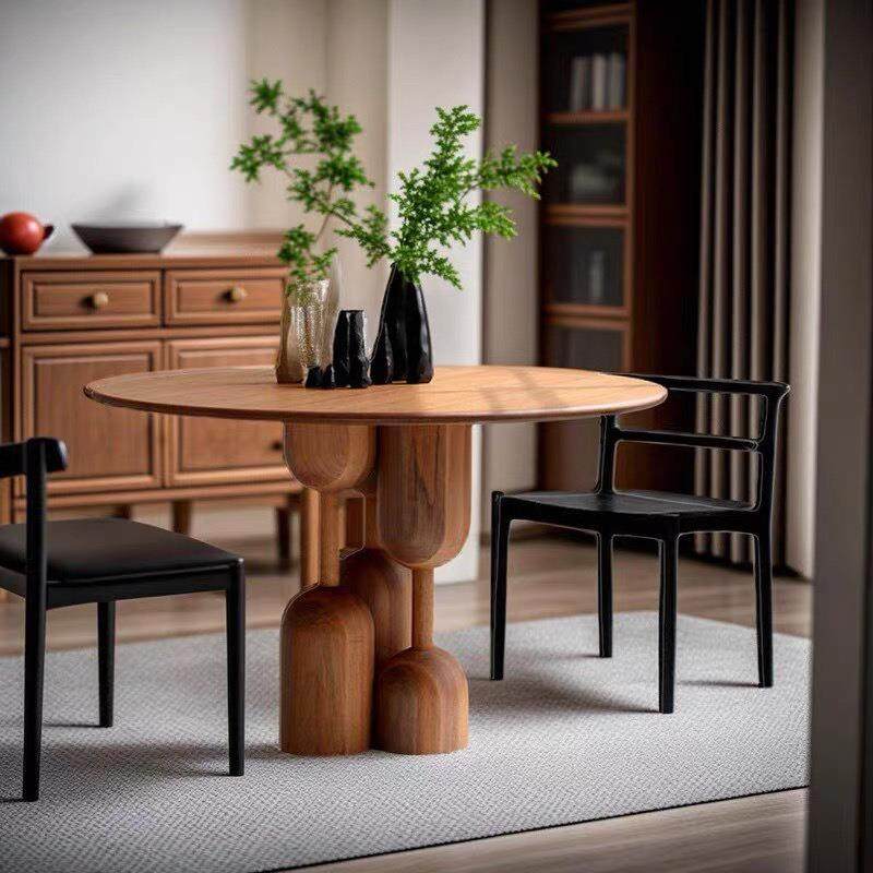 北欧个性创意实木餐桌简约小户型家用原木饭桌设计师造型洽谈圆桌,3C数码配件,USB灯,淘宝优惠券,粉丝福利购,淘宝优惠卷