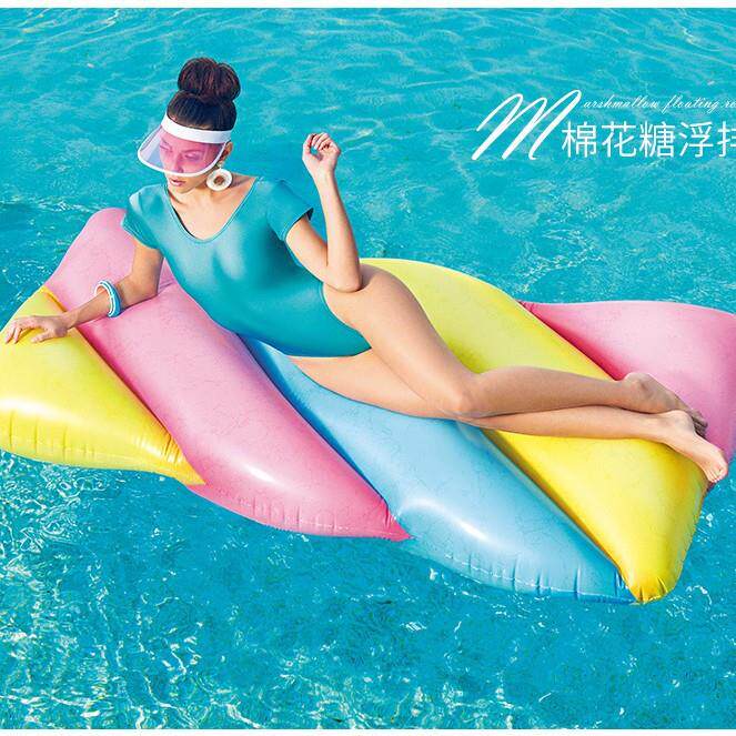 Bestway43187糖果色棉花糖浮排成人水上充气浮岛