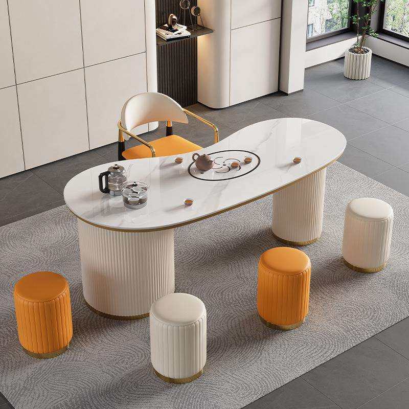 岩板轻奢茶桌椅组合茶台小户型阳台圆茶几客厅家用一体茶台烧水壶,3C数码配件,USB灯,淘宝优惠券,粉丝福利购,淘宝优惠卷