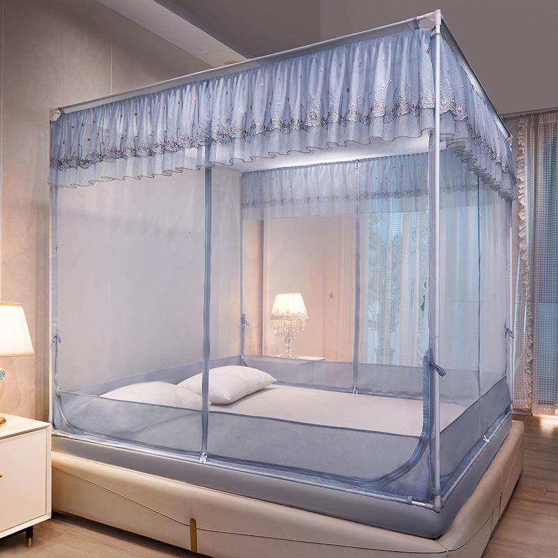 2024新款TU型刺绣坐床自连接支架拉链款易安装家用宿舍单双人蚊帐,3C数码配件,USB灯,淘宝优惠券,粉丝福利购,淘宝优惠卷