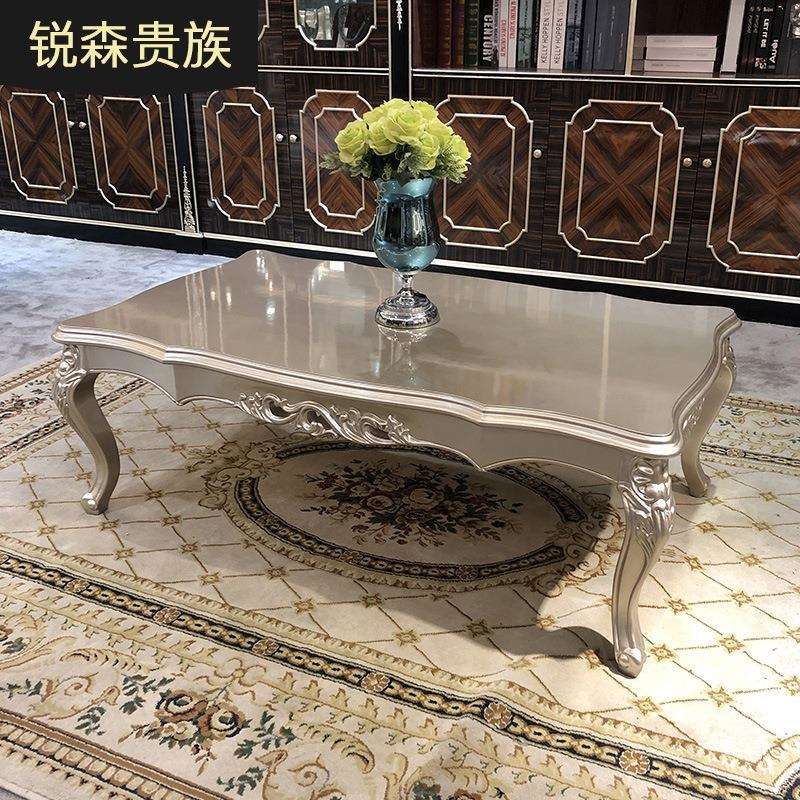 锐森贵族法式实木大茶几欧式客厅茶台别墅茶桌雕花新古典桌子