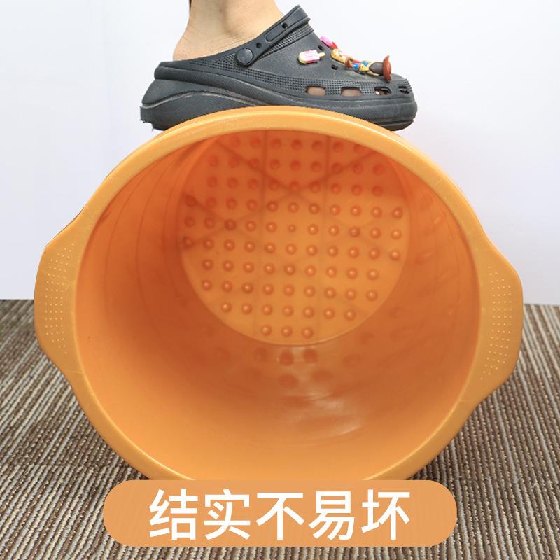 高桶牛筋泡脚桶耐摔加厚塑料足浴盆洗脚盆家用加高过小腿足浴店