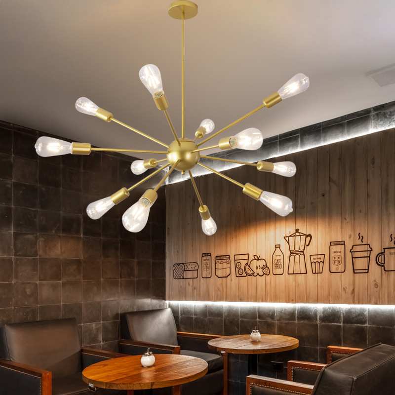 吊灯客厅餐厅服装店奶茶店创意个性工业风蜘蛛铁艺吊灯