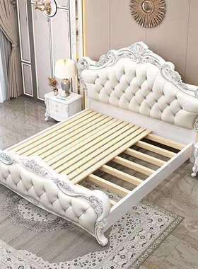 J㻱11主卧8x床白色双人家用2米床公主床欧式床现代简约美式