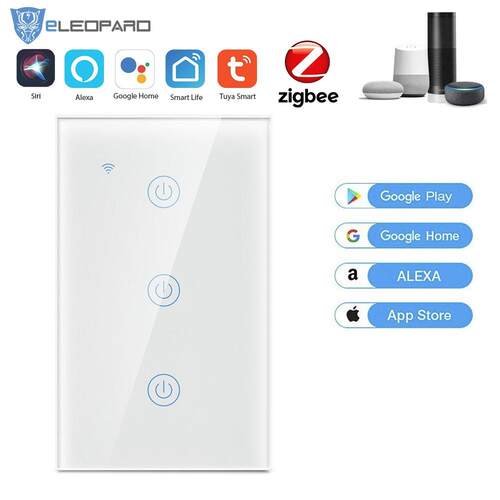 涂鸦智能Zigbee开关面板墙壁开关 Alexa google控制 远程控制开关