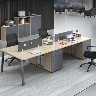 北京办公家具简约现代员工位桌职员四4人位板式办公电脑桌椅组合