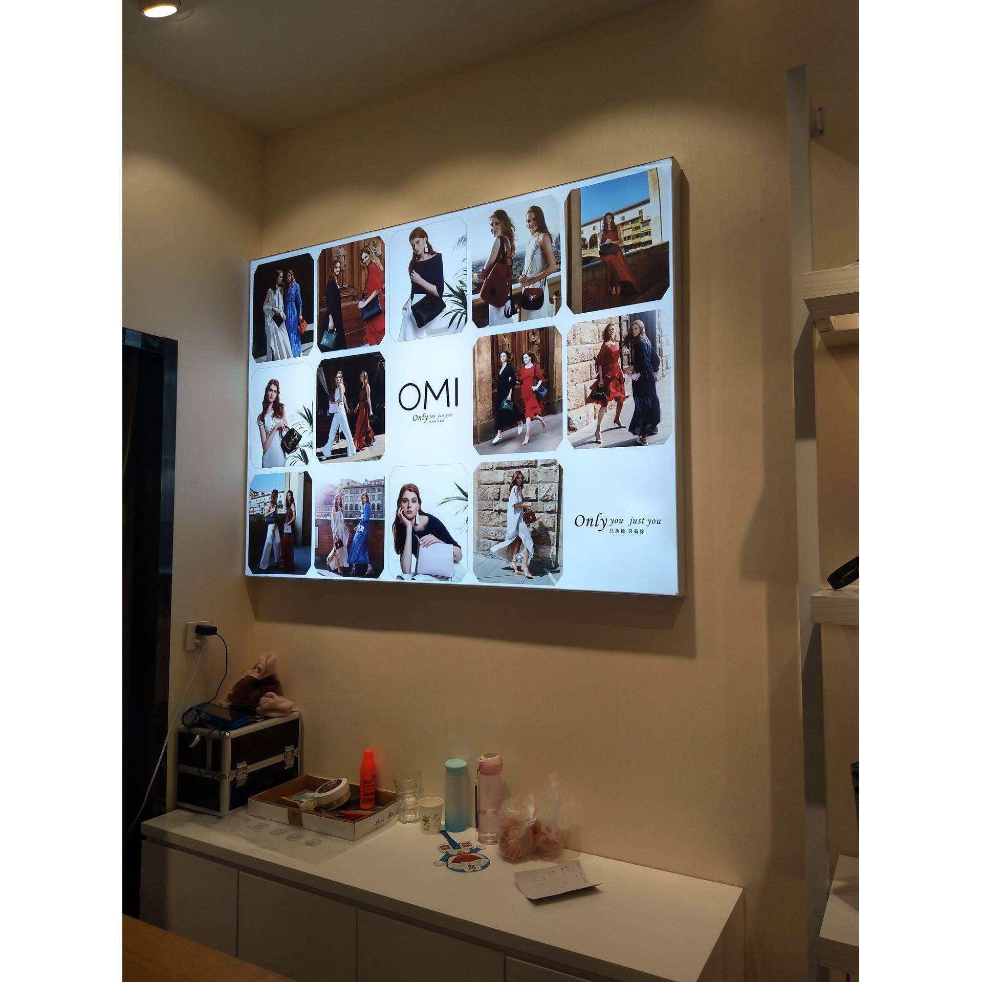 软膜灯箱天花软膜制作无边框LED3030高亮UV打印卡布灯箱