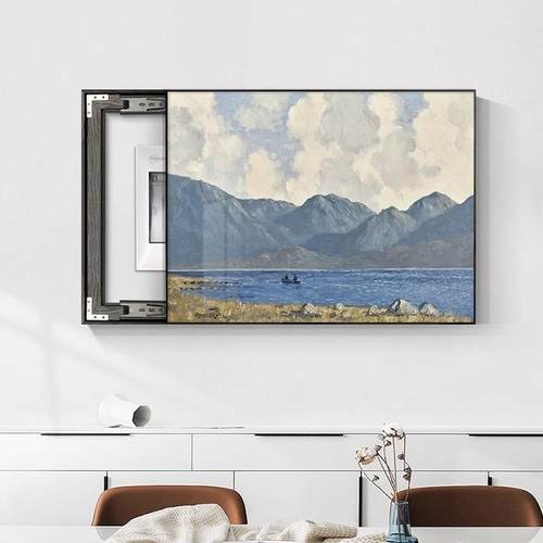 北欧电表箱装饰画免打孔现代简约客厅配电箱遮挡风景挂画餐厅轻奢