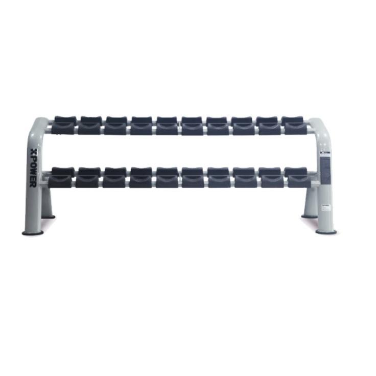 康乐佳商用健身房十组哑铃架K013（含10对PU圆头哑铃275KG)