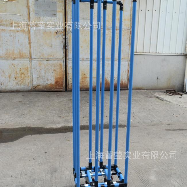 厂家供应彩色线棒手推车 精益管手推车 覆塑管手推车