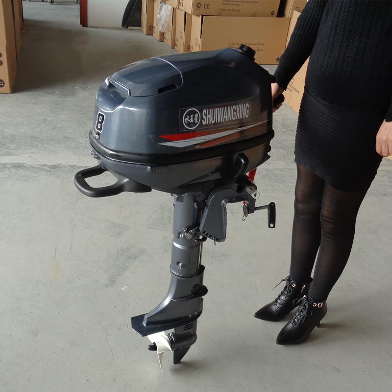 水王星舷外机两冲程四冲程4马力船挂机 汽油8P挂桨机小型船尾机