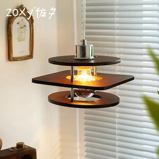 佐夕胡桃木PH餐厅吊灯小北欧复古单头设计师中古丹麦餐桌灯