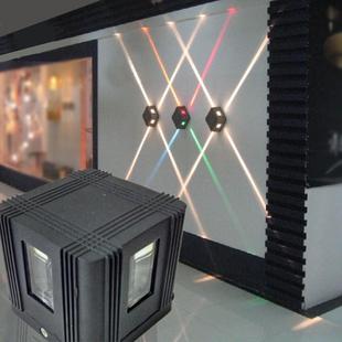 LED壁灯4W十字星光灯网吧KTV户外防水创意室外装 饰灯七彩点光源