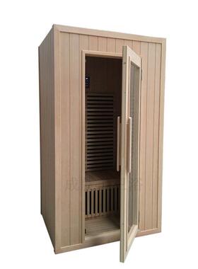 非标锭制单人汗蒸房家用远红外线光波房桑拿房铁杉木频谱房saunas