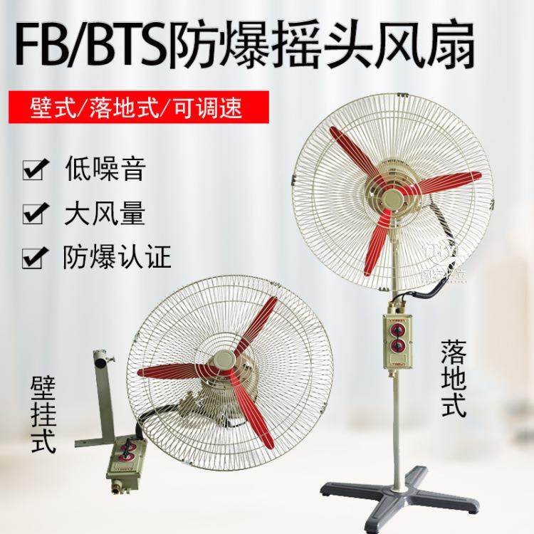 FB-500防爆摇头扇220V380防爆落地扇BTS-500防爆壁挂扇工业排风扇