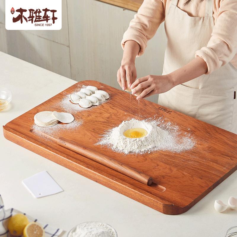 花梨木案板擀面板家用和面板抗菌防霉大号实木切菜板厨房揉面砧板