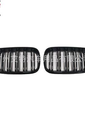 适用于宝马2系F22F23改装单线双线亮黑中网进气格栅