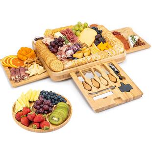竹芝士砧板三抽款竹木芝士砧板创意餐具菜板水果托盘耐用