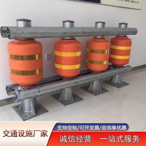 旋转式黄色EVA滚转筒转子筒防撞桶护栏高速公路旋转桶防护栏