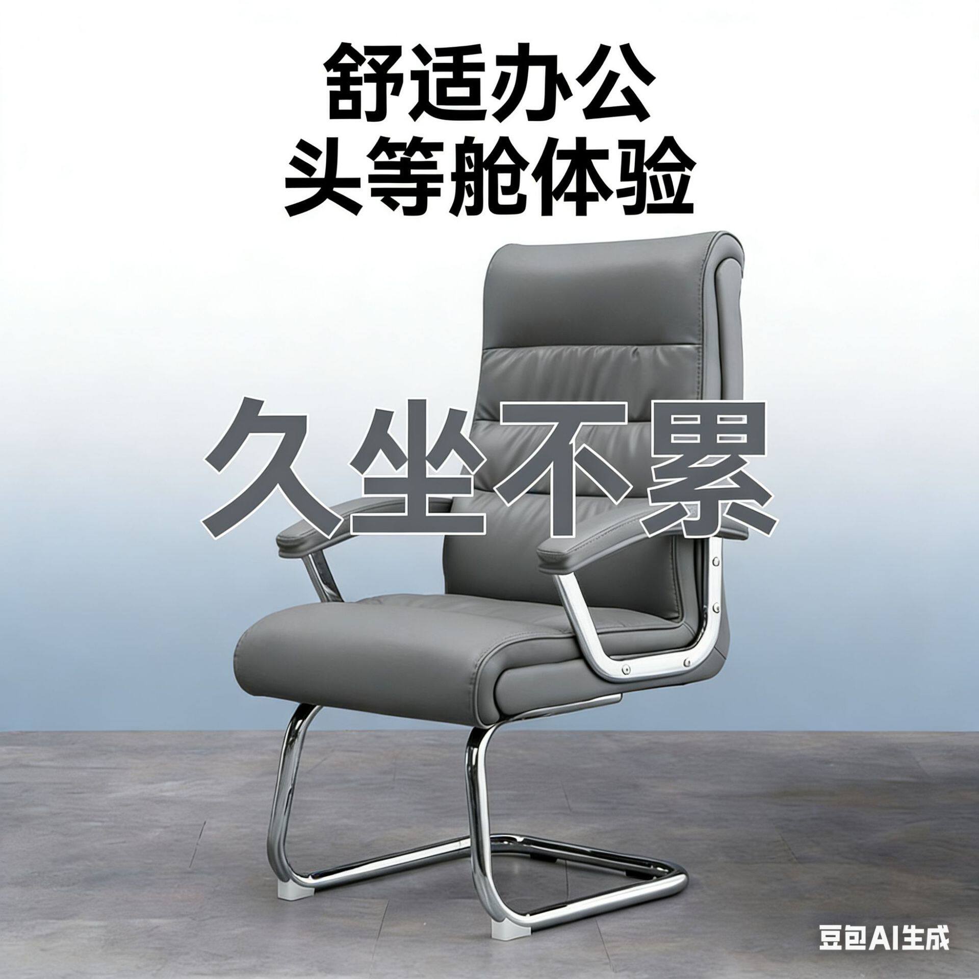 弓形办公椅皮质办公室办公椅家用电脑椅弓形钢架椅扶手会议钢架椅