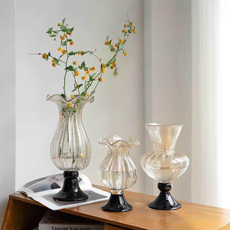 轻奢洒金琉璃复古法式高级艺术风灯花瓶花器插花摆件水培玻璃瓶,纺织面料/辅料/配套,纺织机械配件,淘宝优惠券,粉丝福利购,淘宝优惠卷